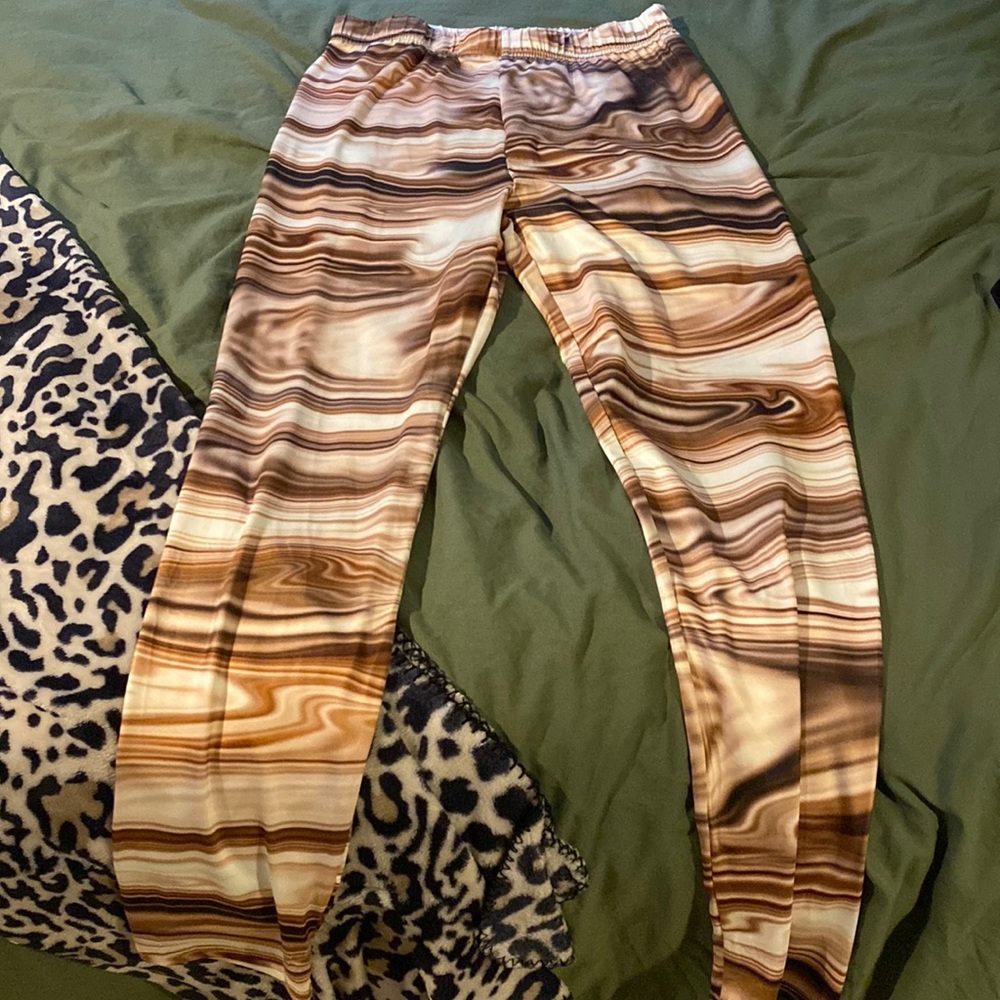 Marble stretchy dress pants